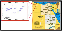 Location map of Qasr field relative to Egypt geographic map.