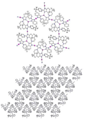 View of the cationic part of the coordination polymer {[AgL]CF3SO3}n (3). Hydrogen atoms and triflate anions are omitted for clarity.